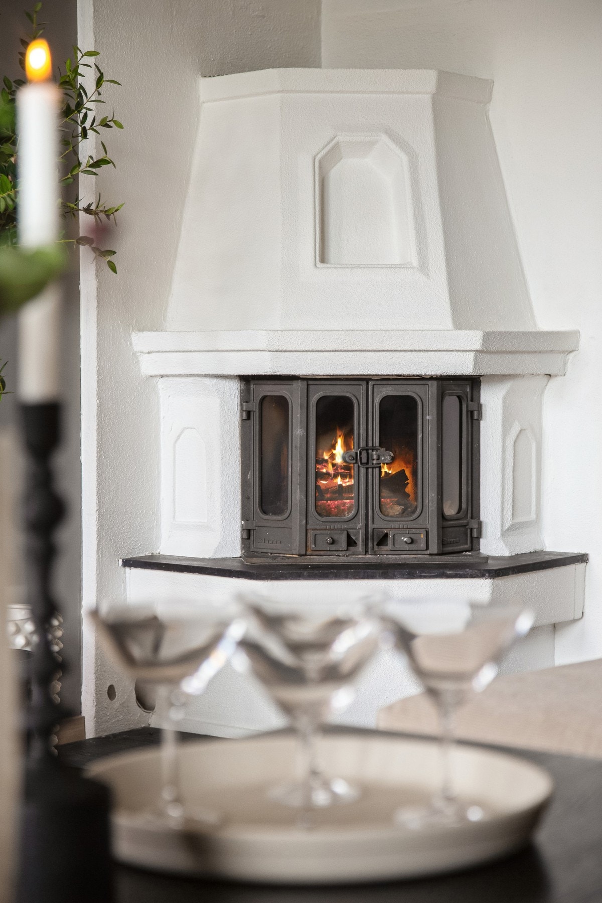 Peisovnen gir både varme og en lun stemning på kalde vinterkvelder. Galleribilde