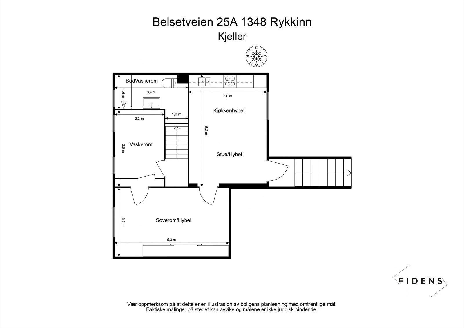 Plan U. - Hybelen leies ut separat. Galleribilde