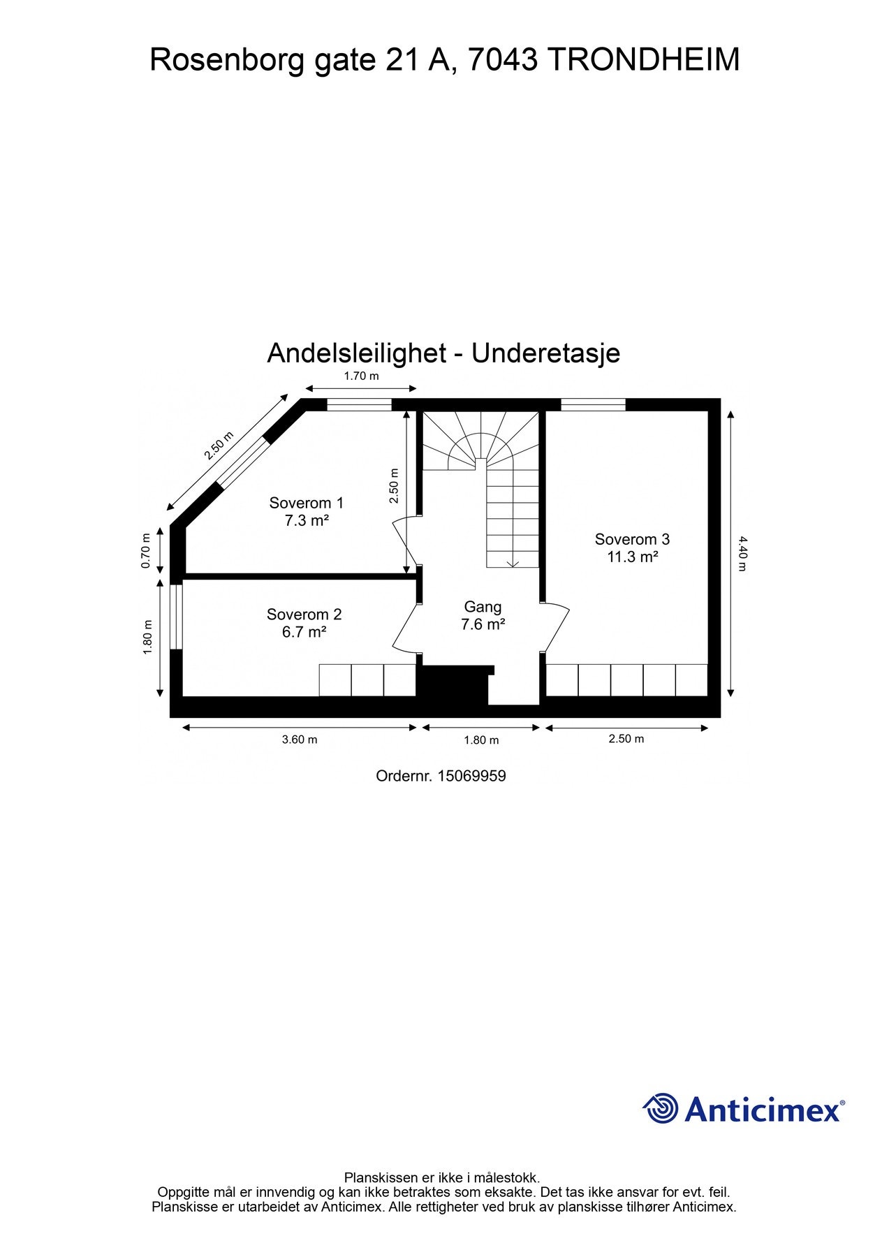Plantegning - underetasje Galleribilde