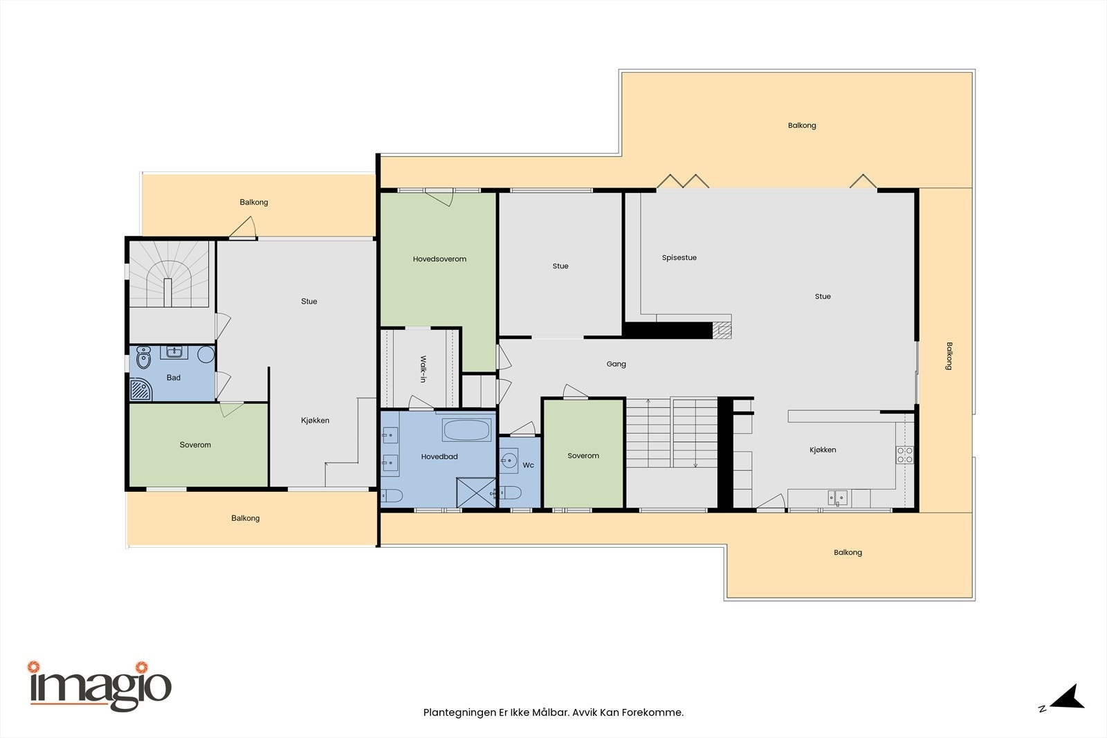 Planløsning andre etasje. Galleribilde