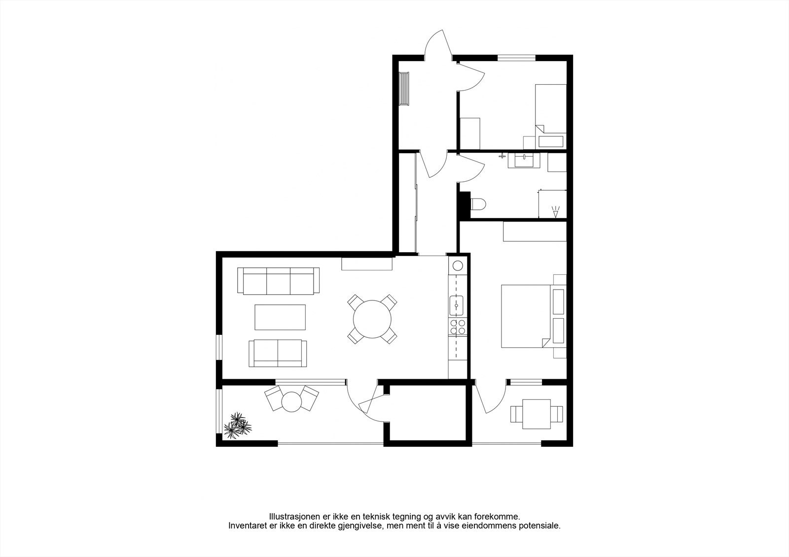 Floorplan letterhead - Storveien 31C - Level 1 - 2D Floor Plan.jpg Galleribilde