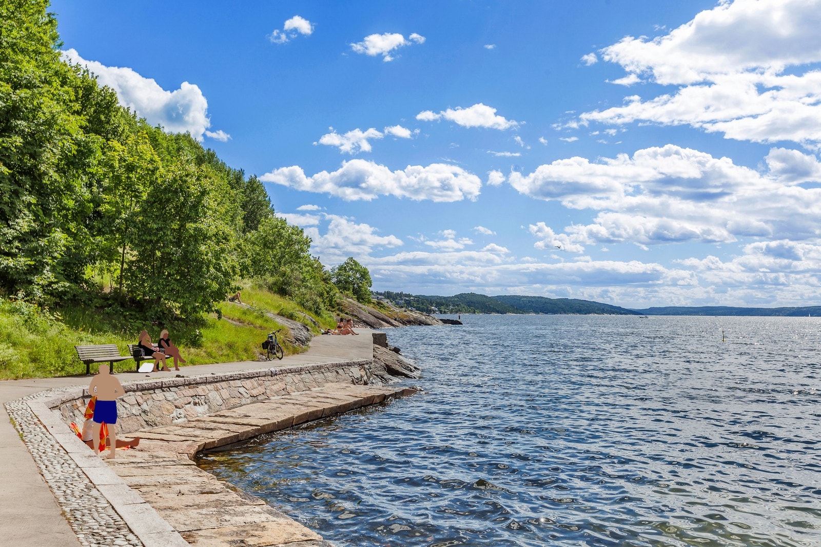 Gode bademuligheter i området. Her ved Nordstrand bad. Galleribilde