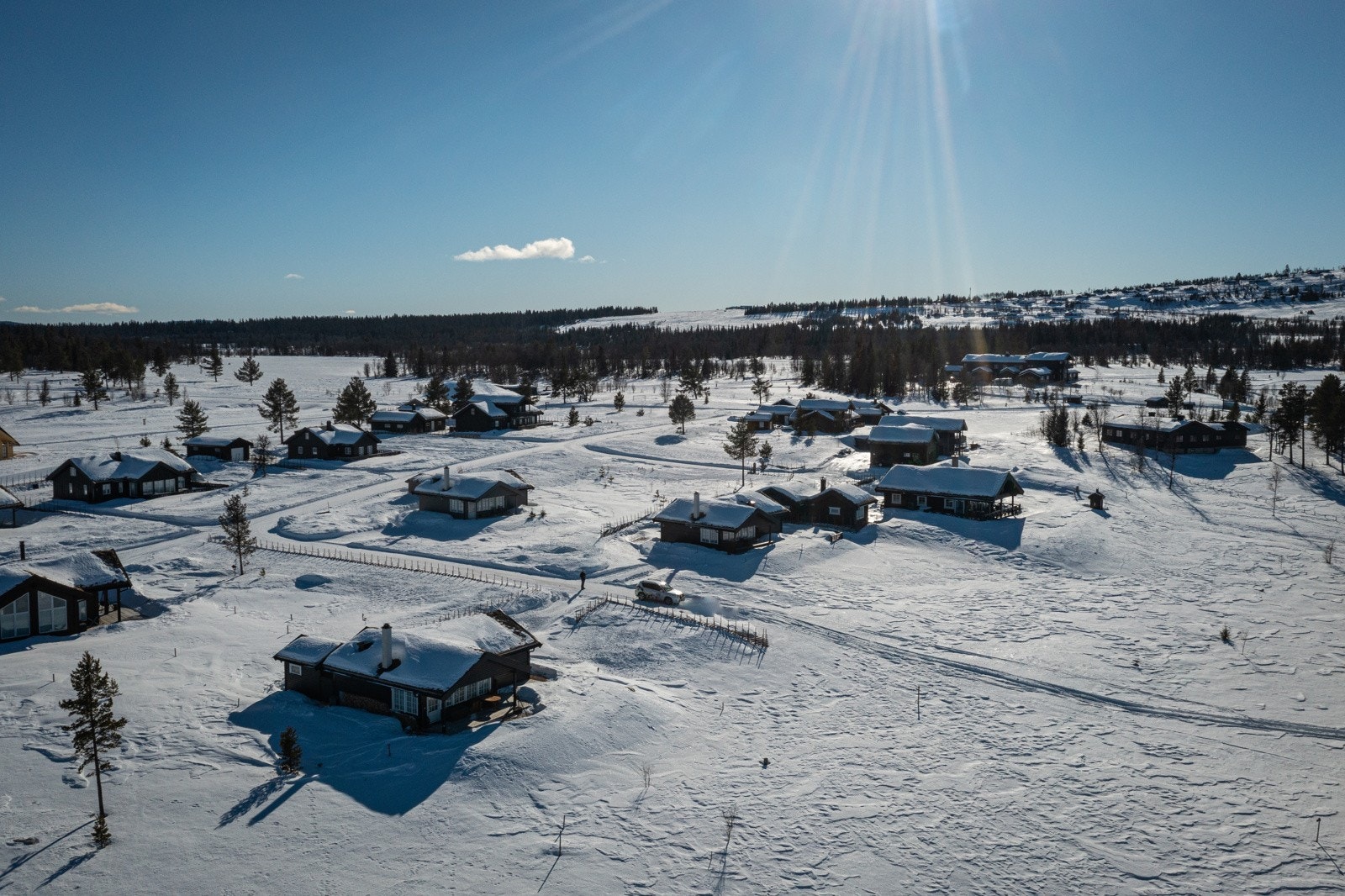 Utsikten fra tomtene er upåklagelig. Fra Oset Hyttefelt har du utsikt til Tisleifjorden og Hemsedalsfjellene. Bare et steinkast unna finner du utløpet av Tisleia - en av Norges mest ettertraktede elver for ørretfiske. Galleribilde