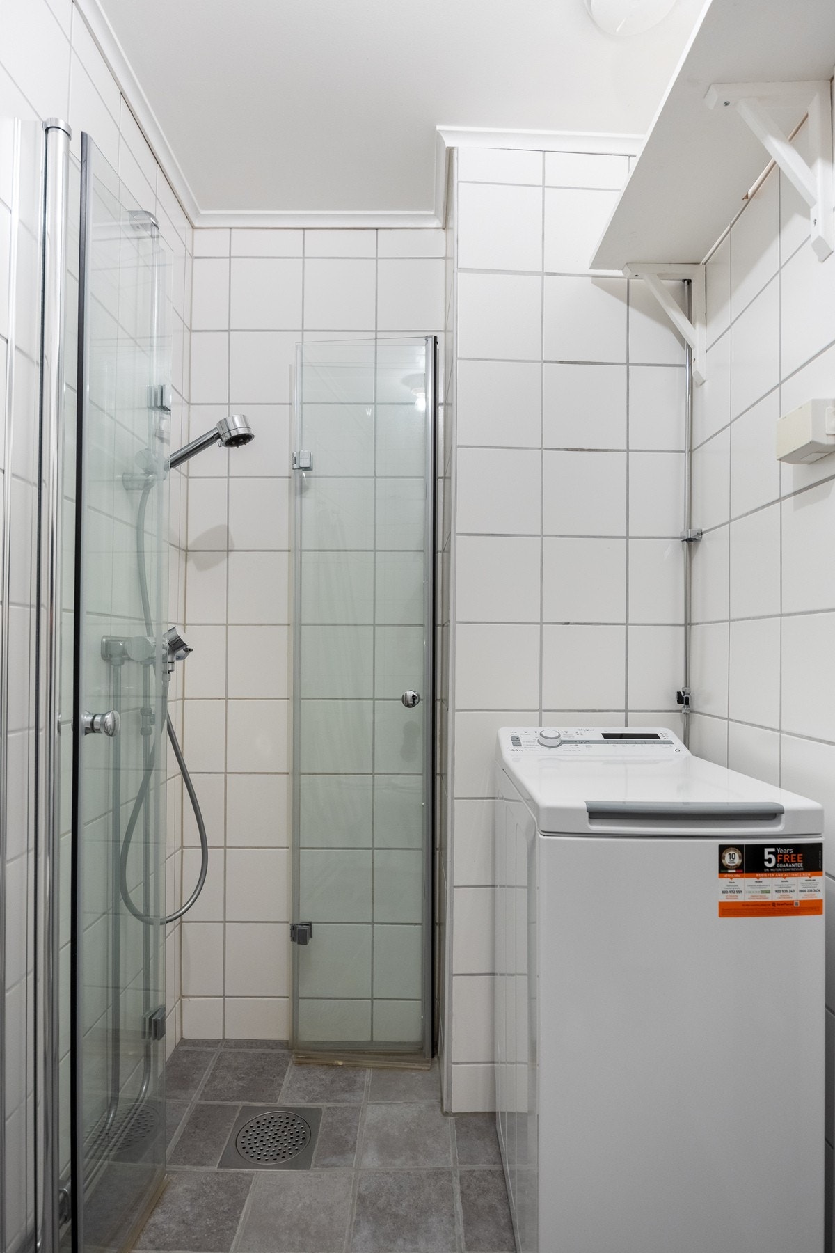 Det er opplegg for vaskemaskin. Røropplegget ble lagt i 2022. Galleribilde