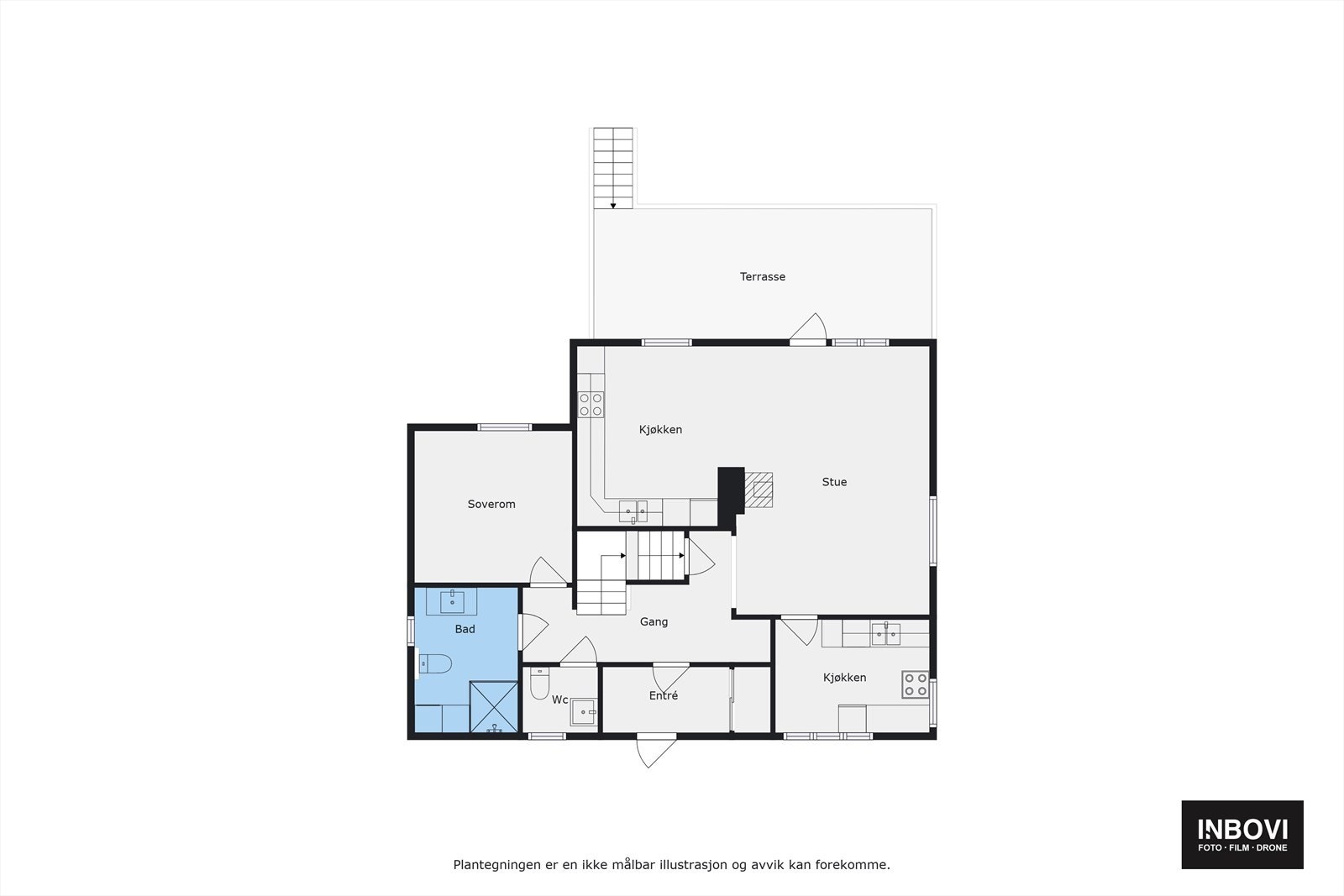 Plantegning 1.etg Galleribilde