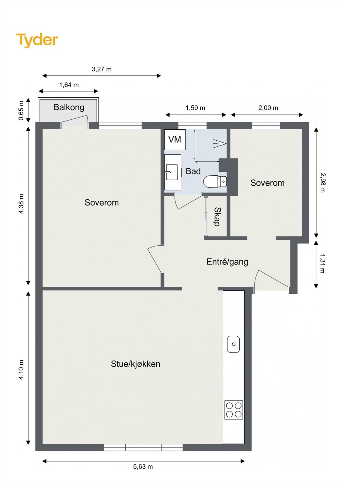 Oppmålt plantegning. Galleribilde