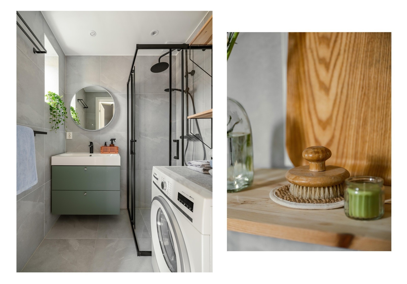 Badet ble totaloppusset i 2021, og resultatet taler for seg. Det er naturligvis varme i gulvet og downlights i himling. Galleribilde