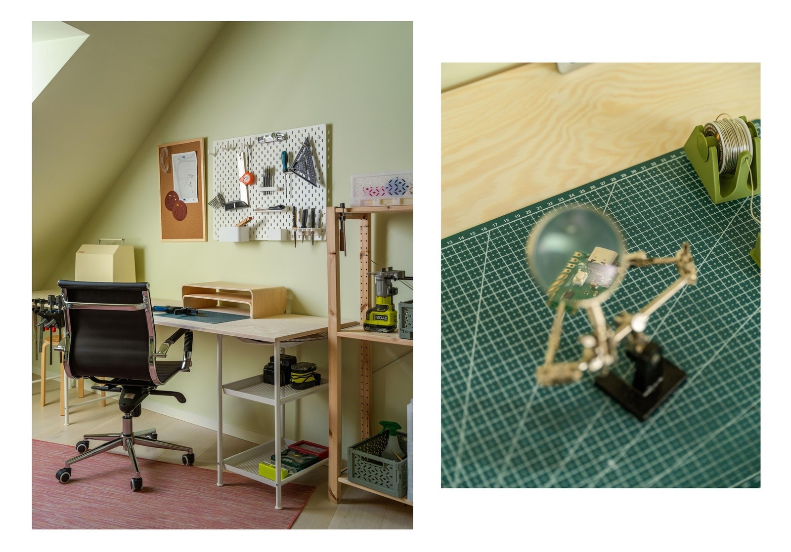 Dette var tidligere hovedsoverommet, men med to stk. som både er kreative og handy måtte et hobby rom til. Galleribilde