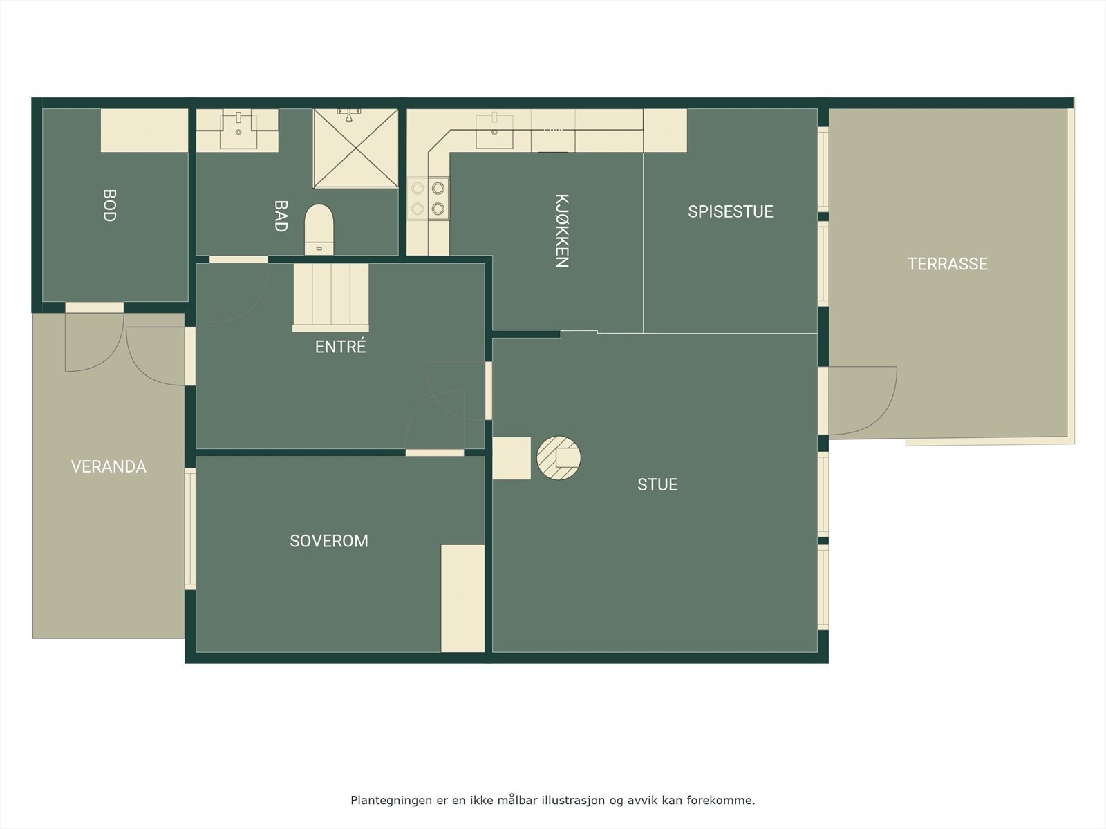 Plantegning 1.etasje Hermanrudsvingen 36. Galleribilde