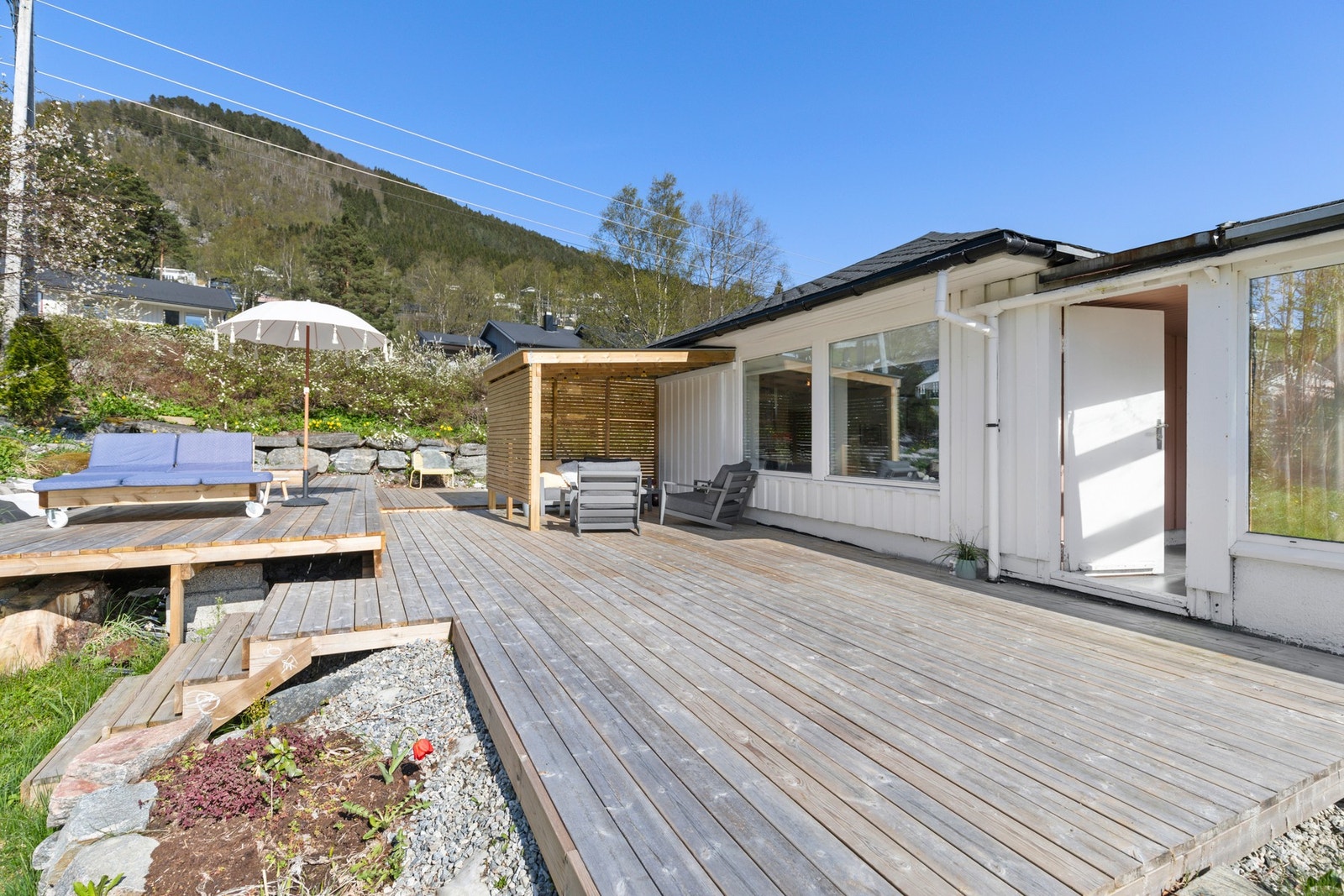 Store terrasser som er bygget de senere år. Galleribilde