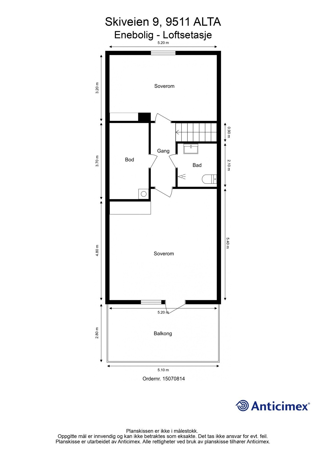 Plantegning - Loft Galleribilde
