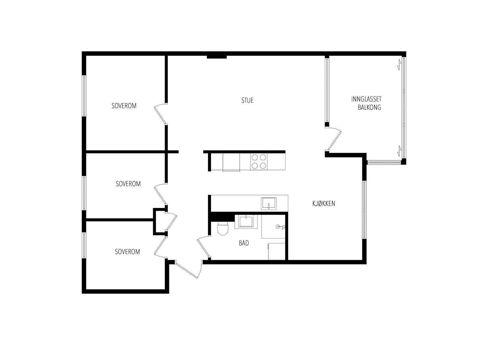 2D plantegning i andre etasje Galleribilde