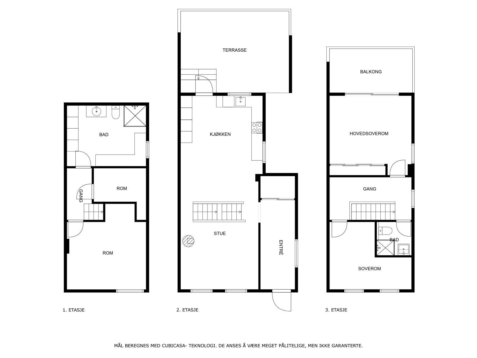 Plantegning alle etasjer Galleribilde