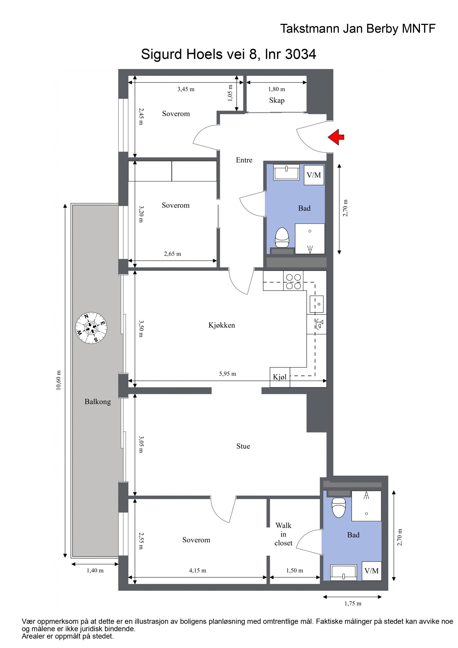 Plantegning - Sigurd Hoels vei 8 Galleribilde