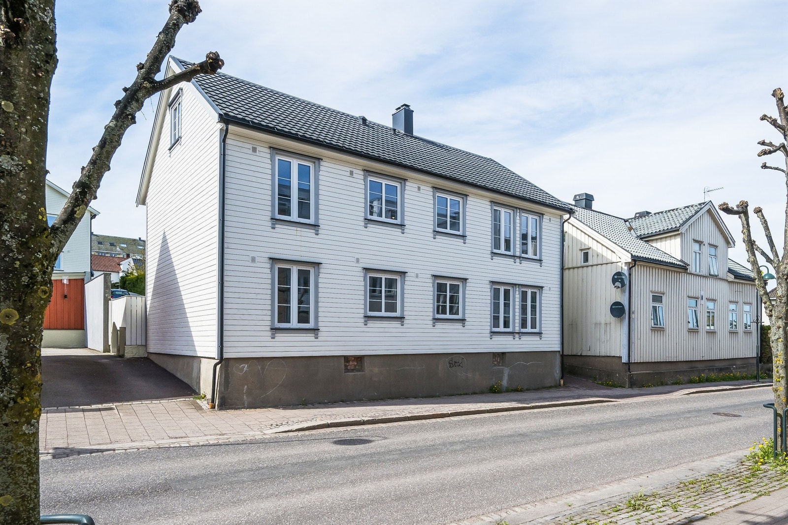 Her ser vi fasaden mot Storgata Galleribilde