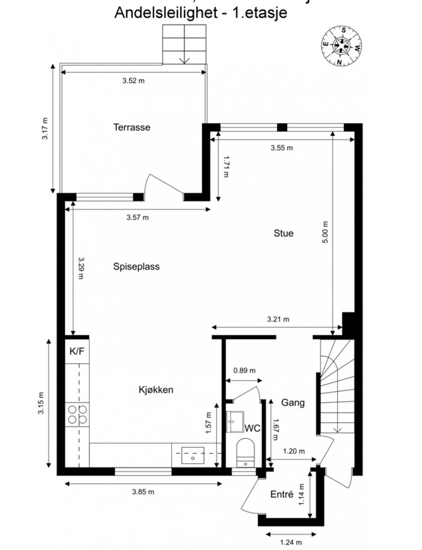 Plantegning i 1.etasje Galleribilde