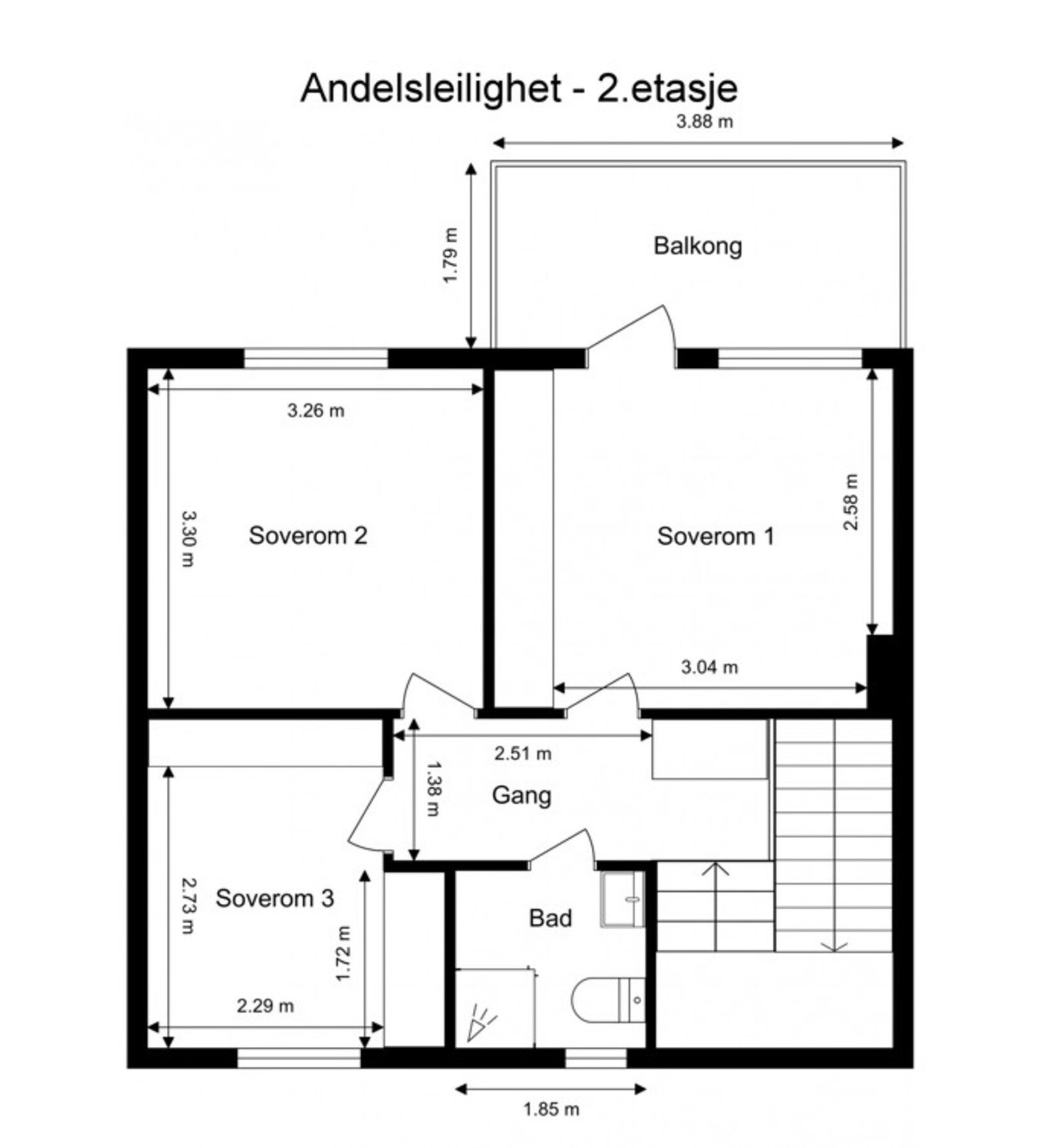 Plantegning i 2.etasje Galleribilde