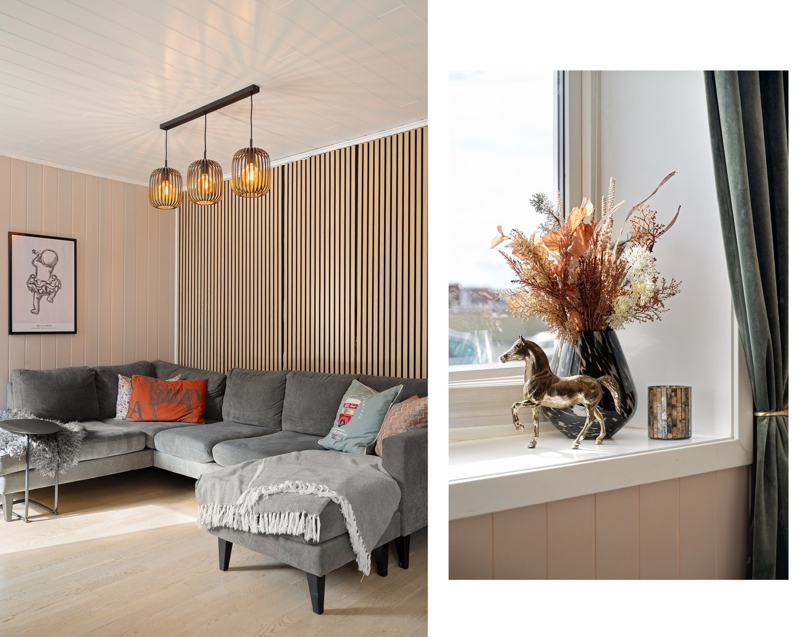 Med dype vinduskarmer kan du enkelt skape et hyggelig hjem med ekstra pynt, perfekt for både blomster og lys Galleribilde