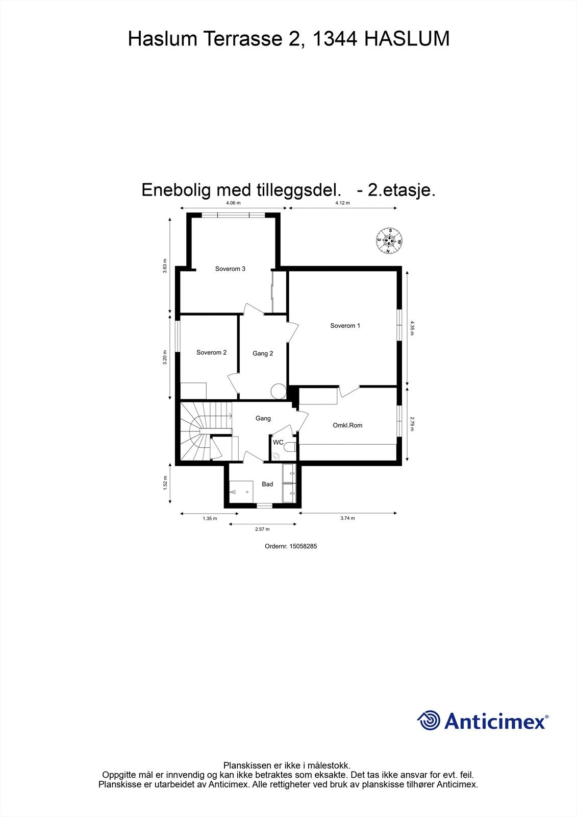 Plantegning 2. etasje Galleribilde