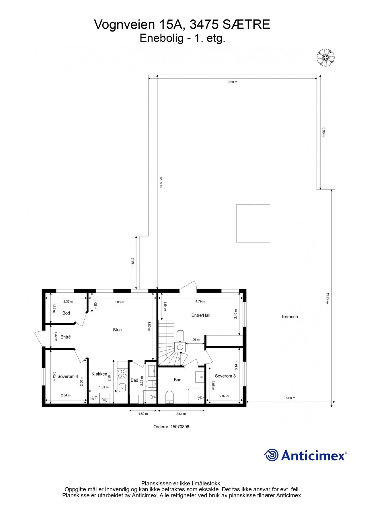 Plantegning 1. etasje Galleribilde