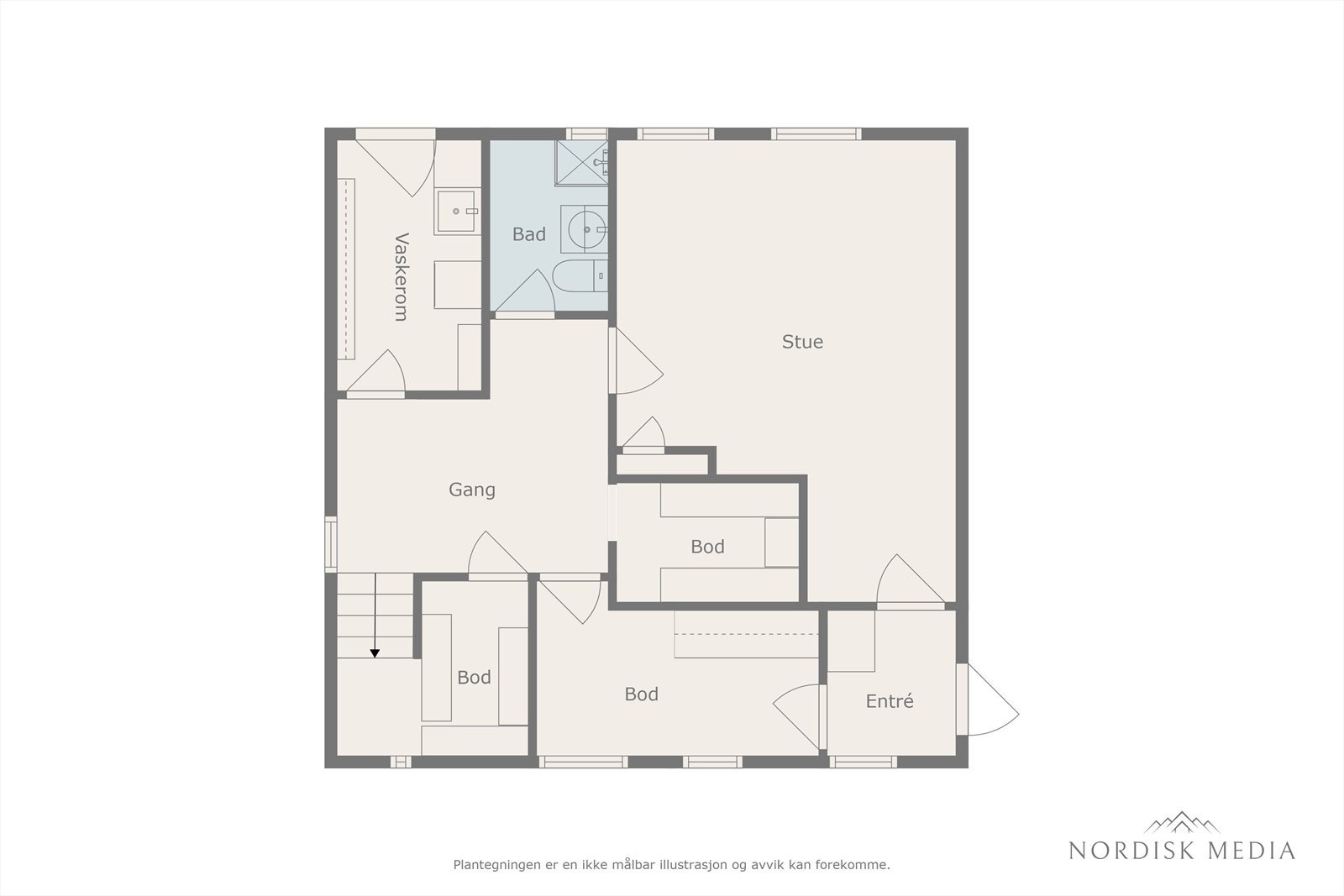 Plantegning u.etasje. Galleribilde