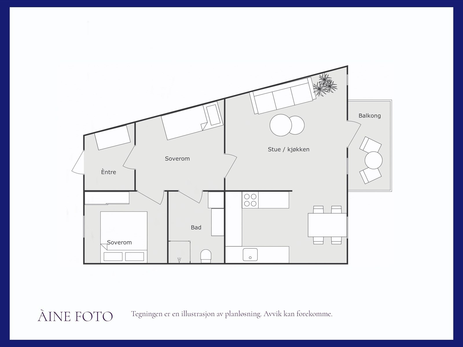 Rom kalt soverom er hall/gang innredet med seng. Galleribilde