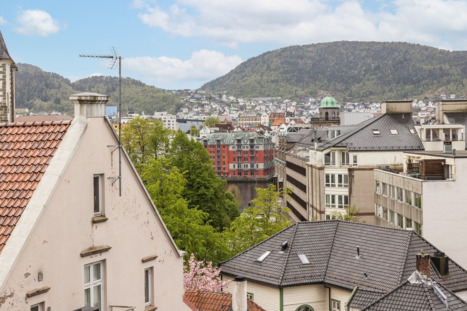 I tillegg har man en praktfull utsikt mot Løvstakken, Nordnes og Vågen. Galleribilde