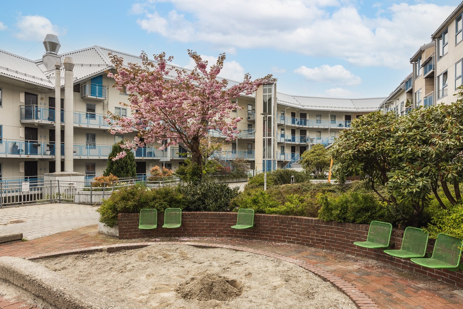 Borettslaget har et flott opparbeidet fellesareal. Galleribilde