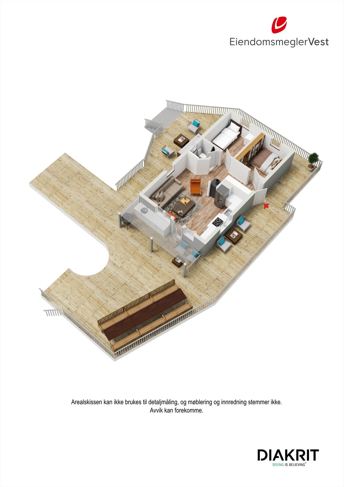 3D - Plantegning Sandviksvegen 603 Galleribilde