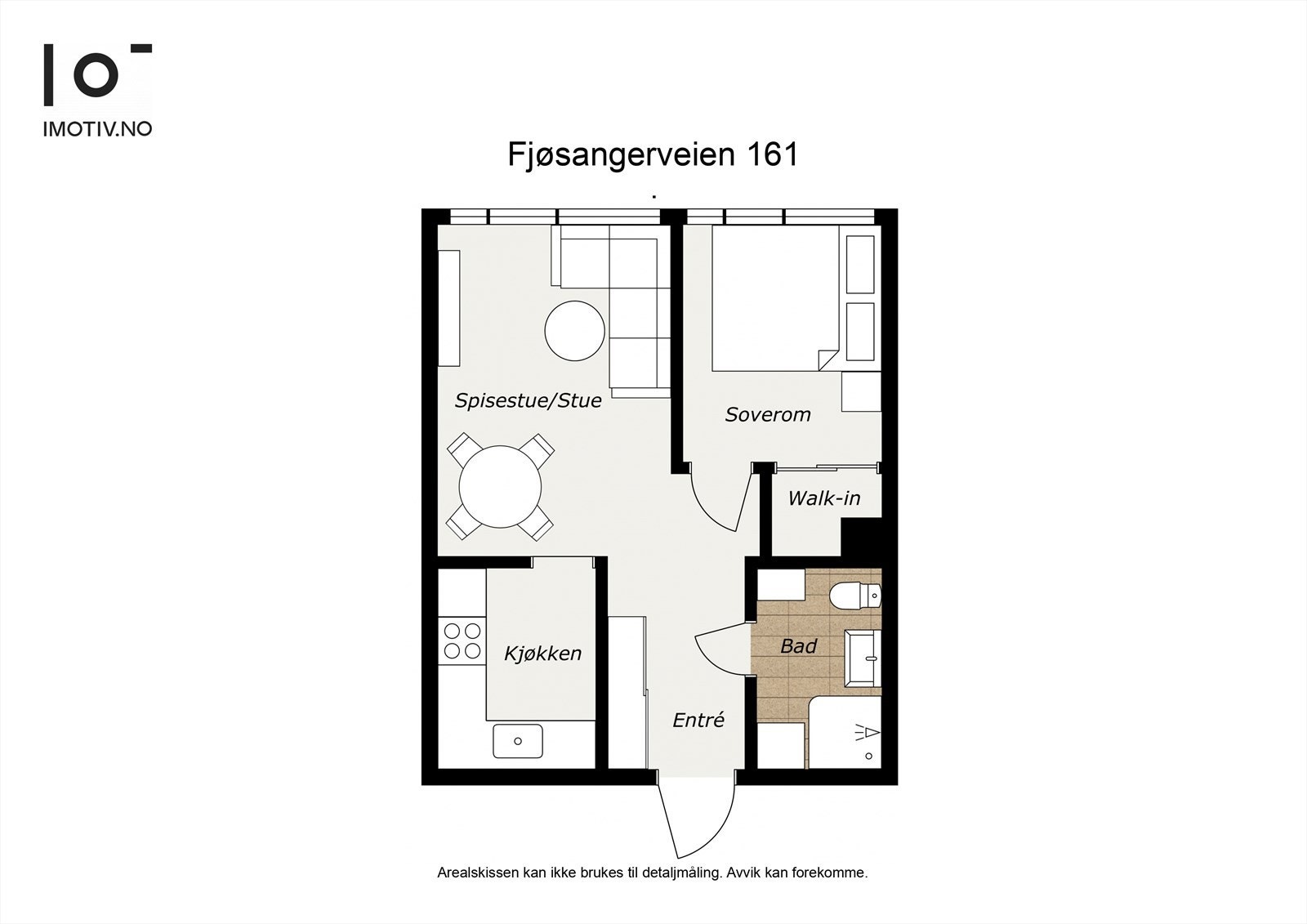 - Plantegning, i tillegg disponerer leiligheten en ekstern bod på 4,2 m² - Galleribilde