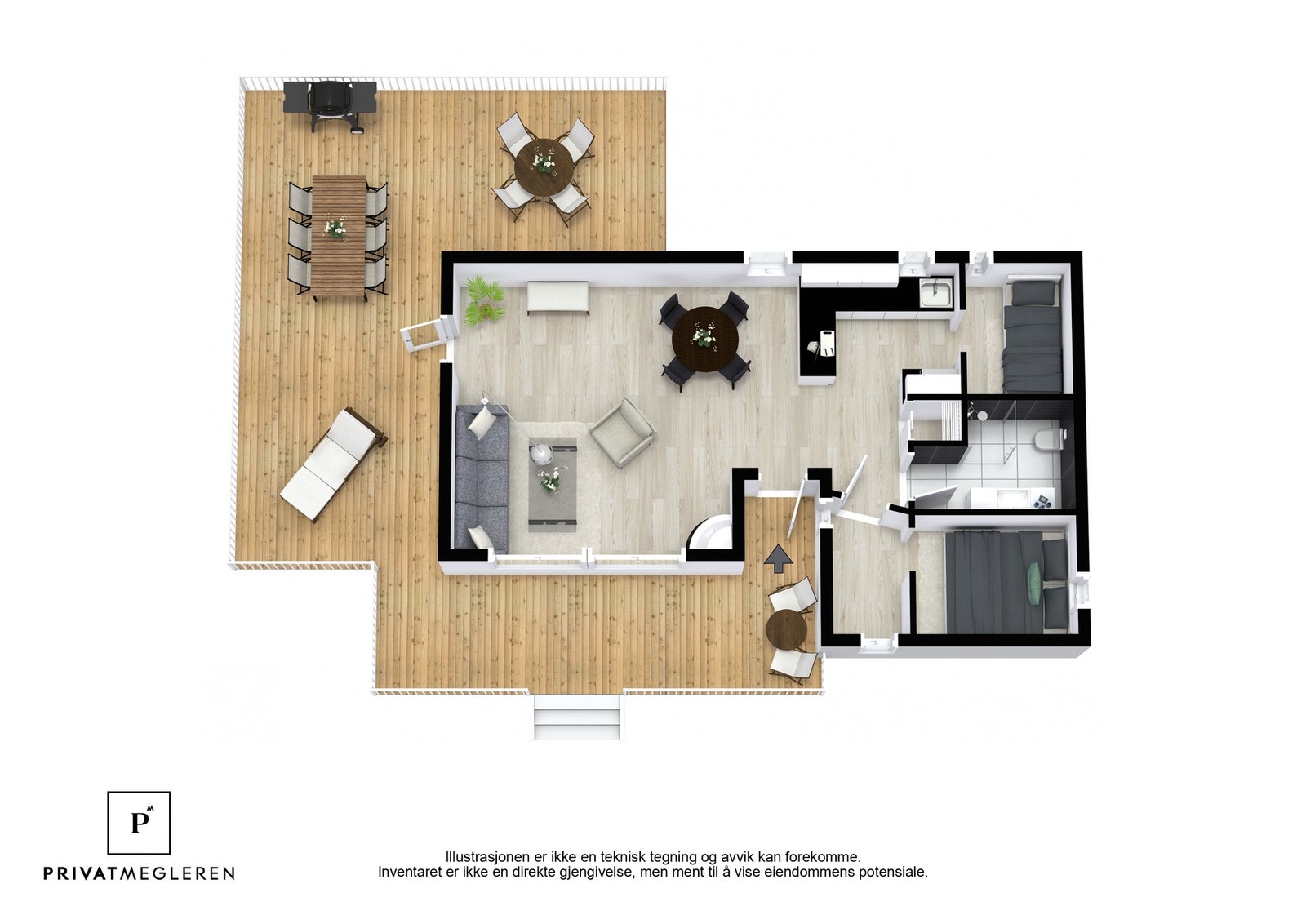 Plantegning 3D Galleribilde