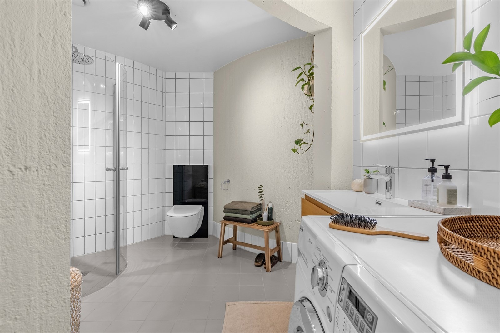 Det er også opplegg for vaskemaskin. Galleribilde