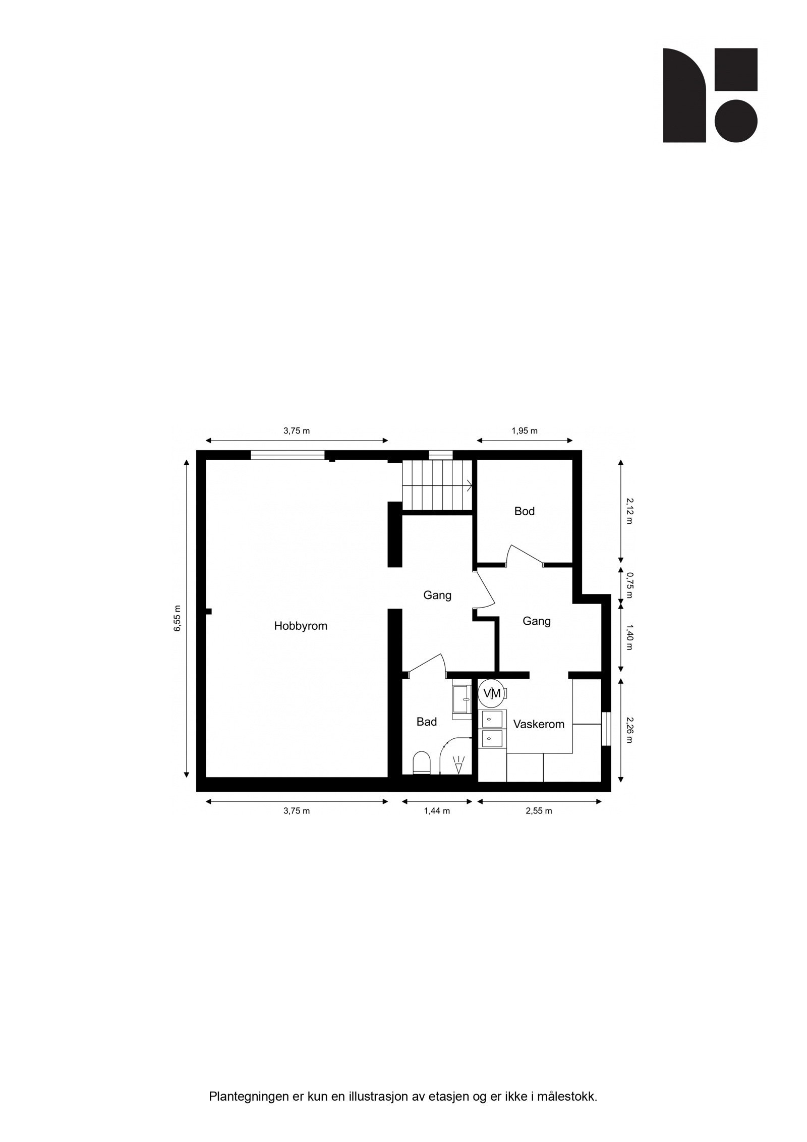 Plantegning kjeller Galleribilde