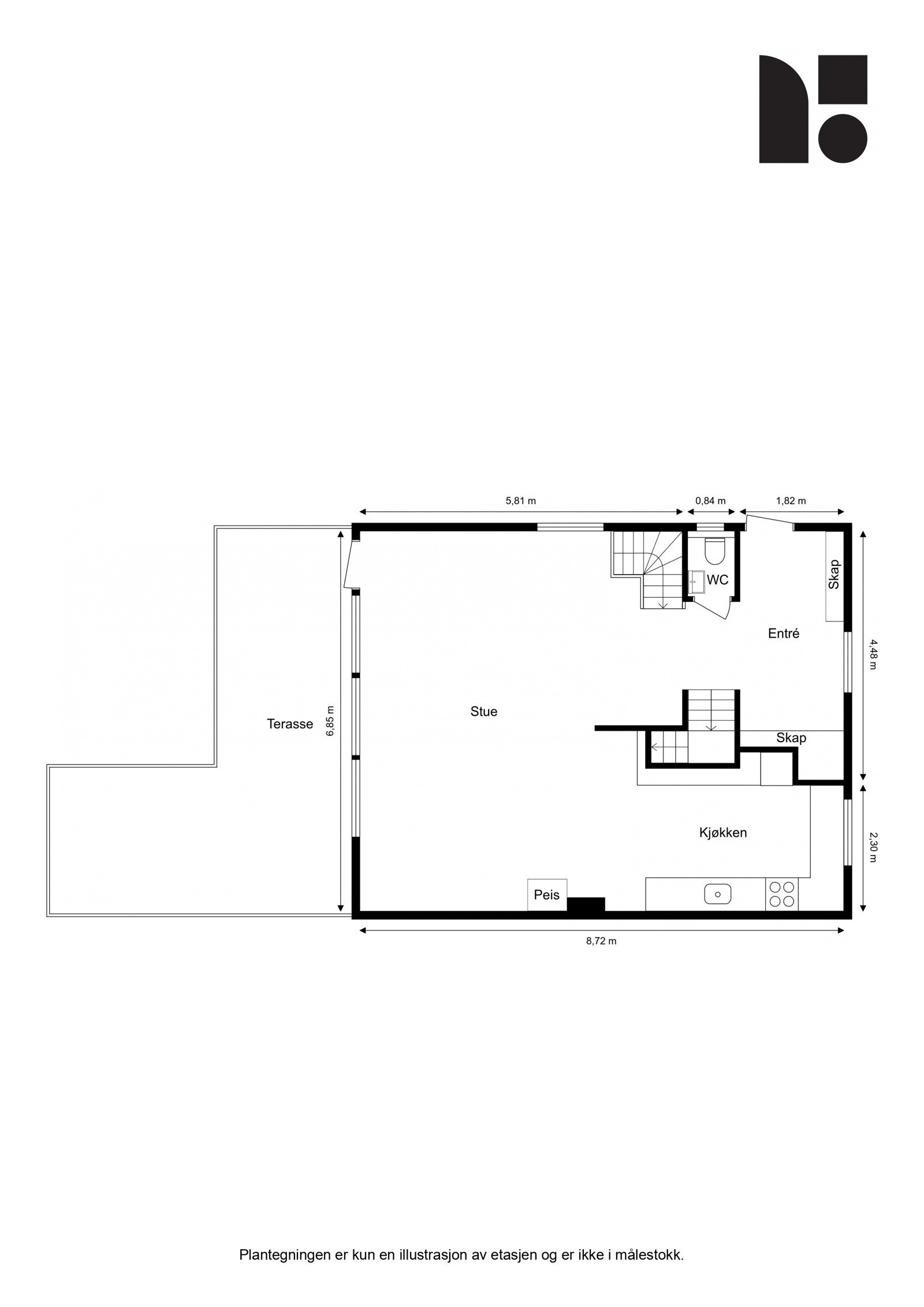 Plantegning 1. Etasje Galleribilde