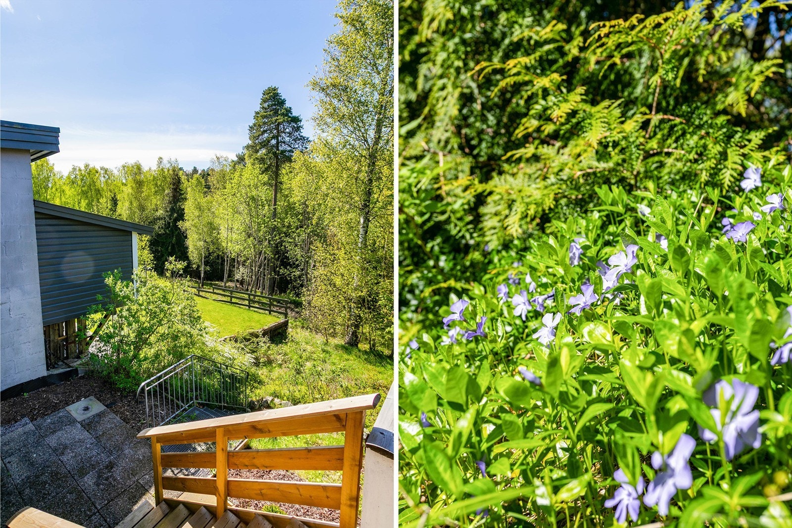Den nye trappen gir enkel tilgang til terrenget nederst på tomten, som i dag har spor av tidligere beplantning. Galleribilde
