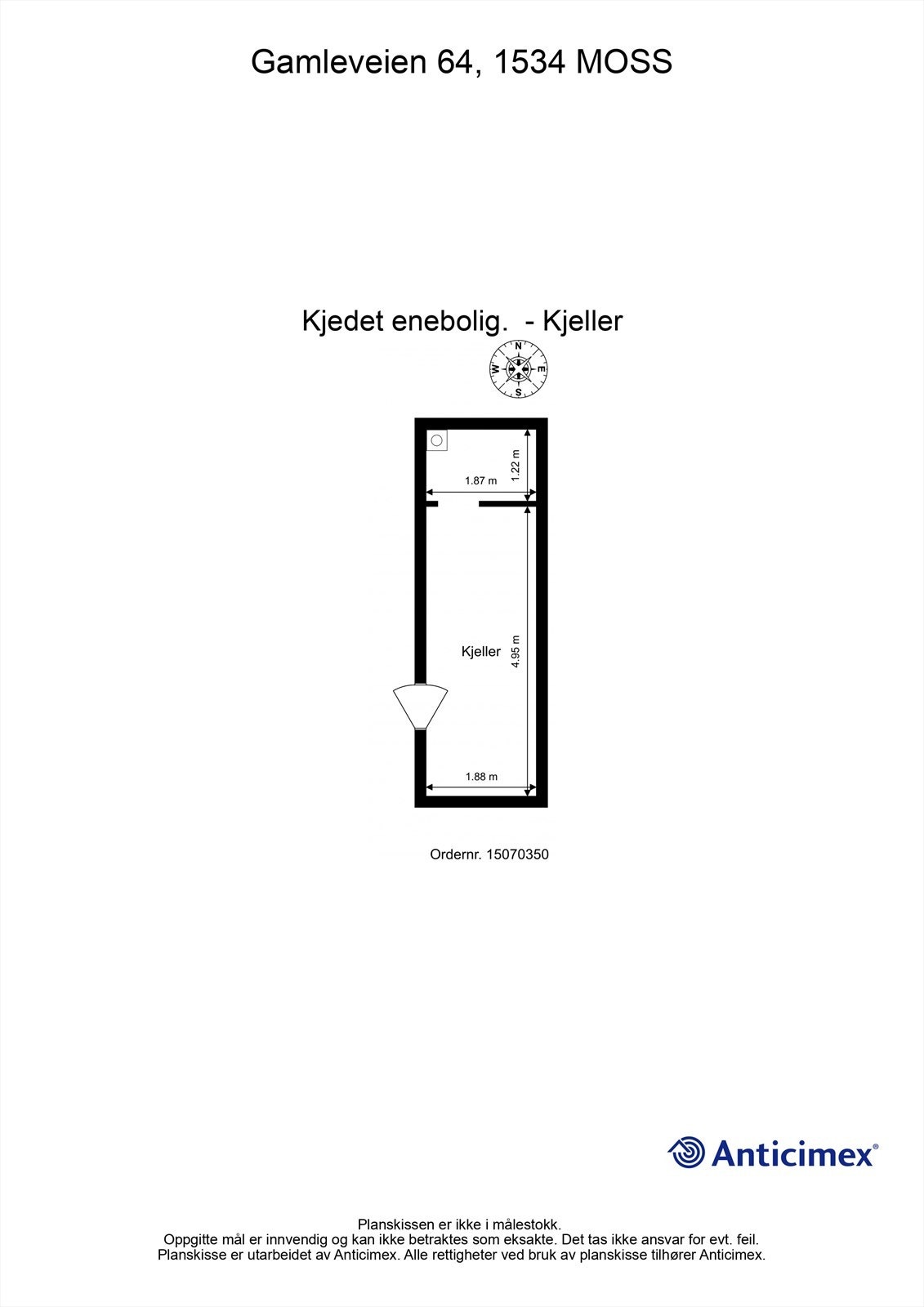 Veiledende skisse av kjeller. Galleribilde