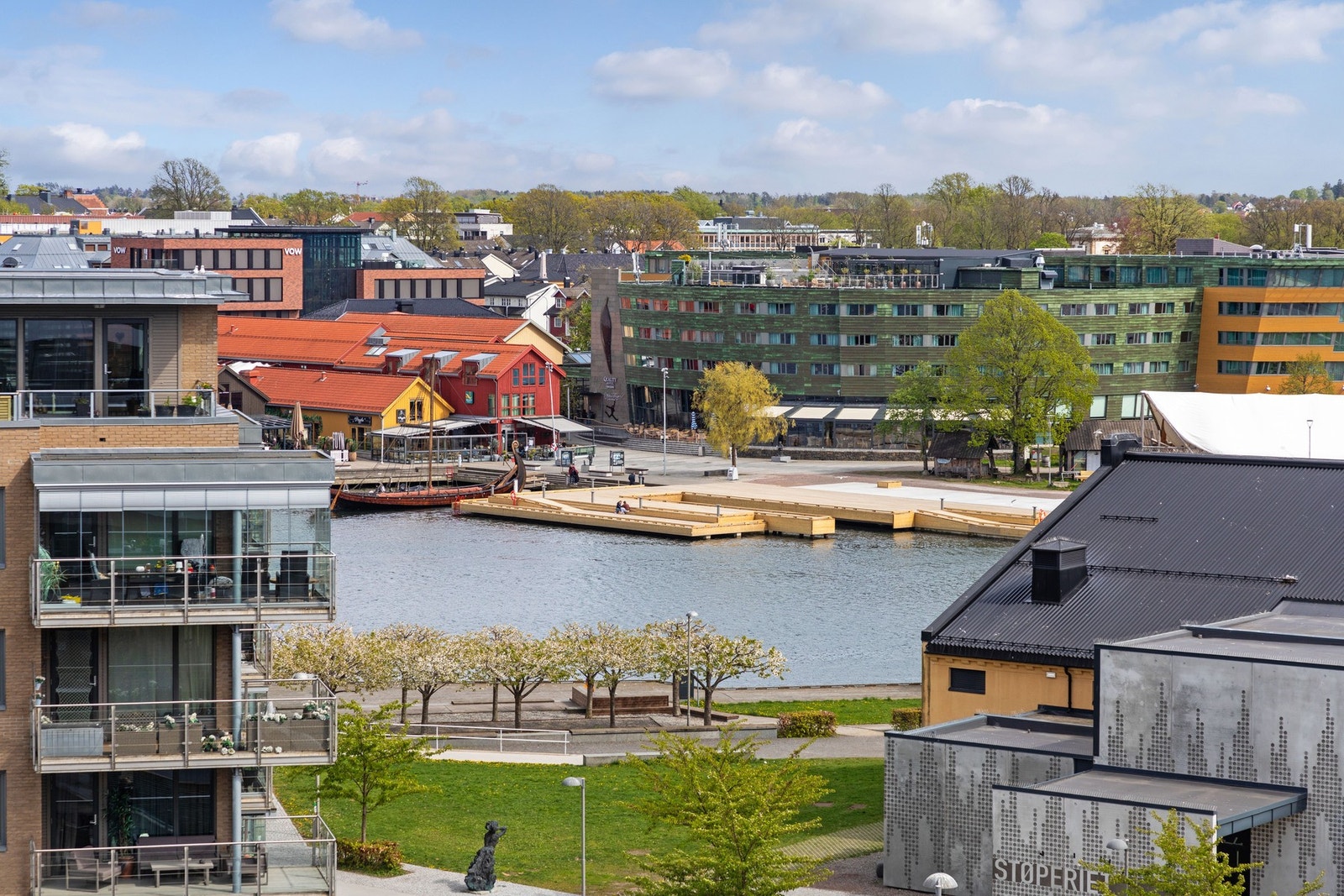 Flott utsikt fra balkongen Galleribilde