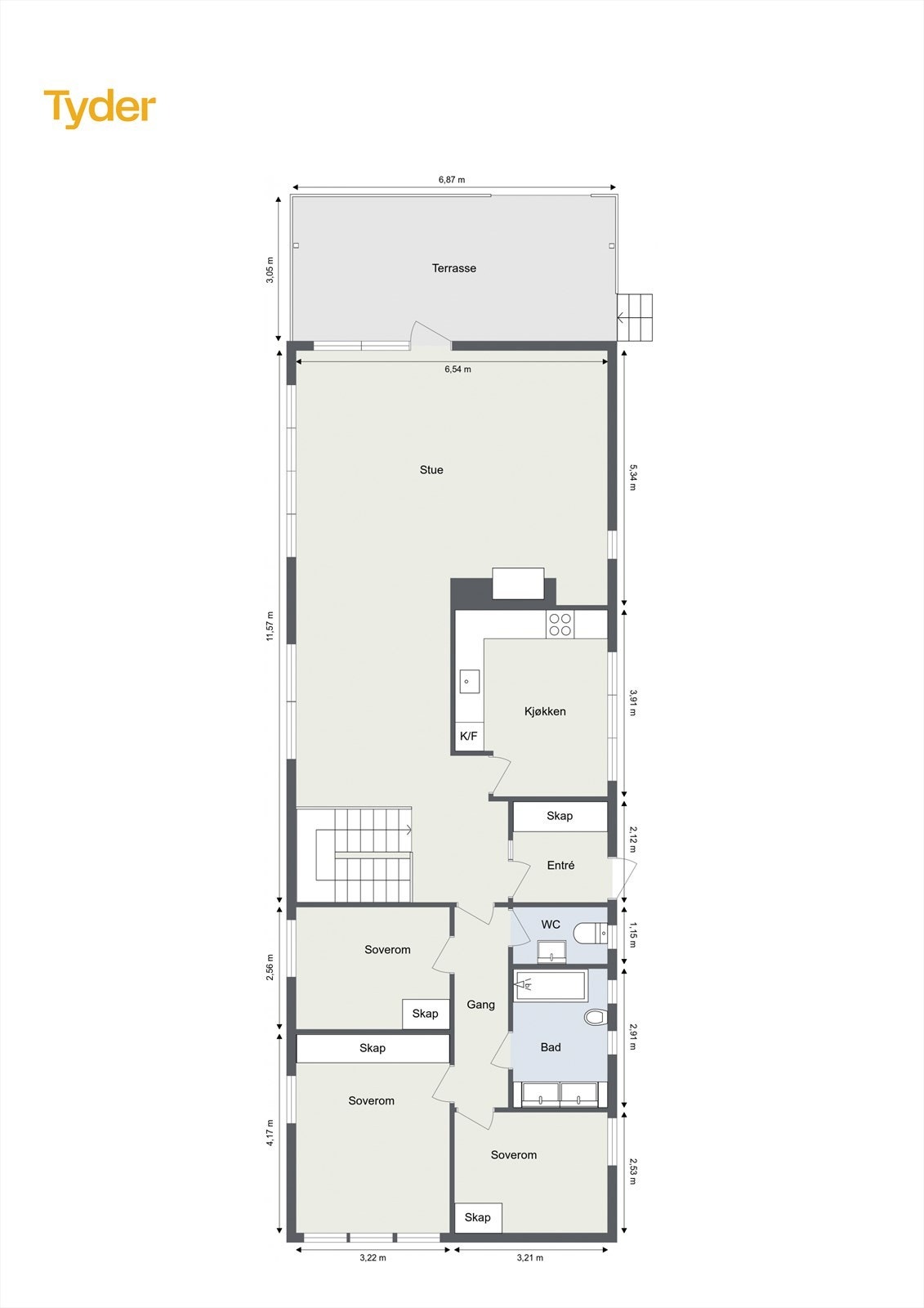 Plantegning 1.etasje Galleribilde