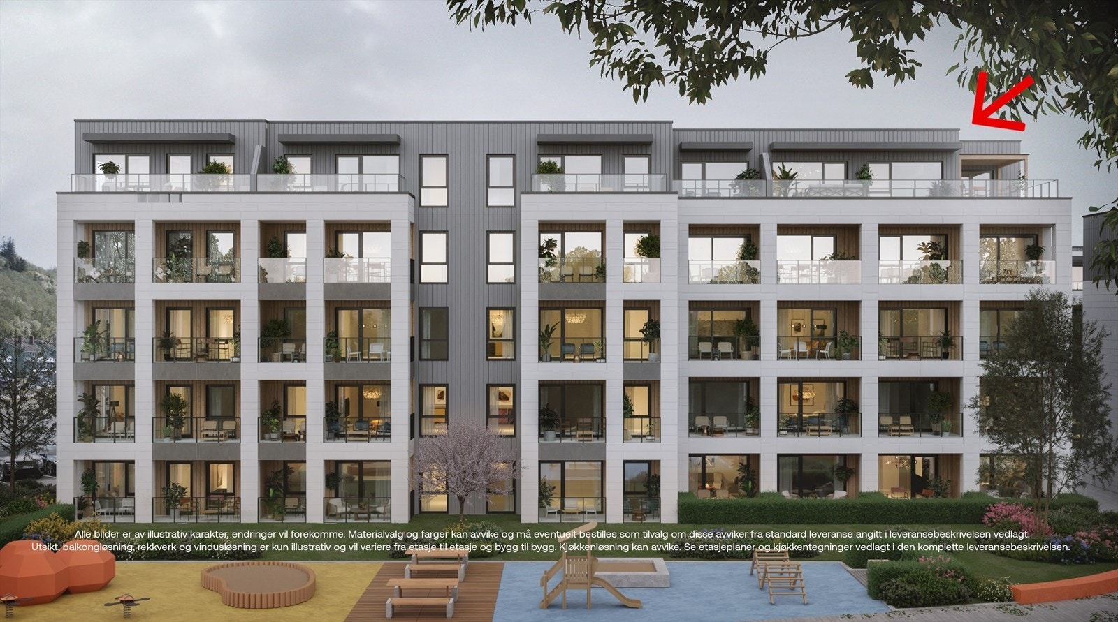 Fasade 1 bygg A - Byggetrinn 1 Galleribilde