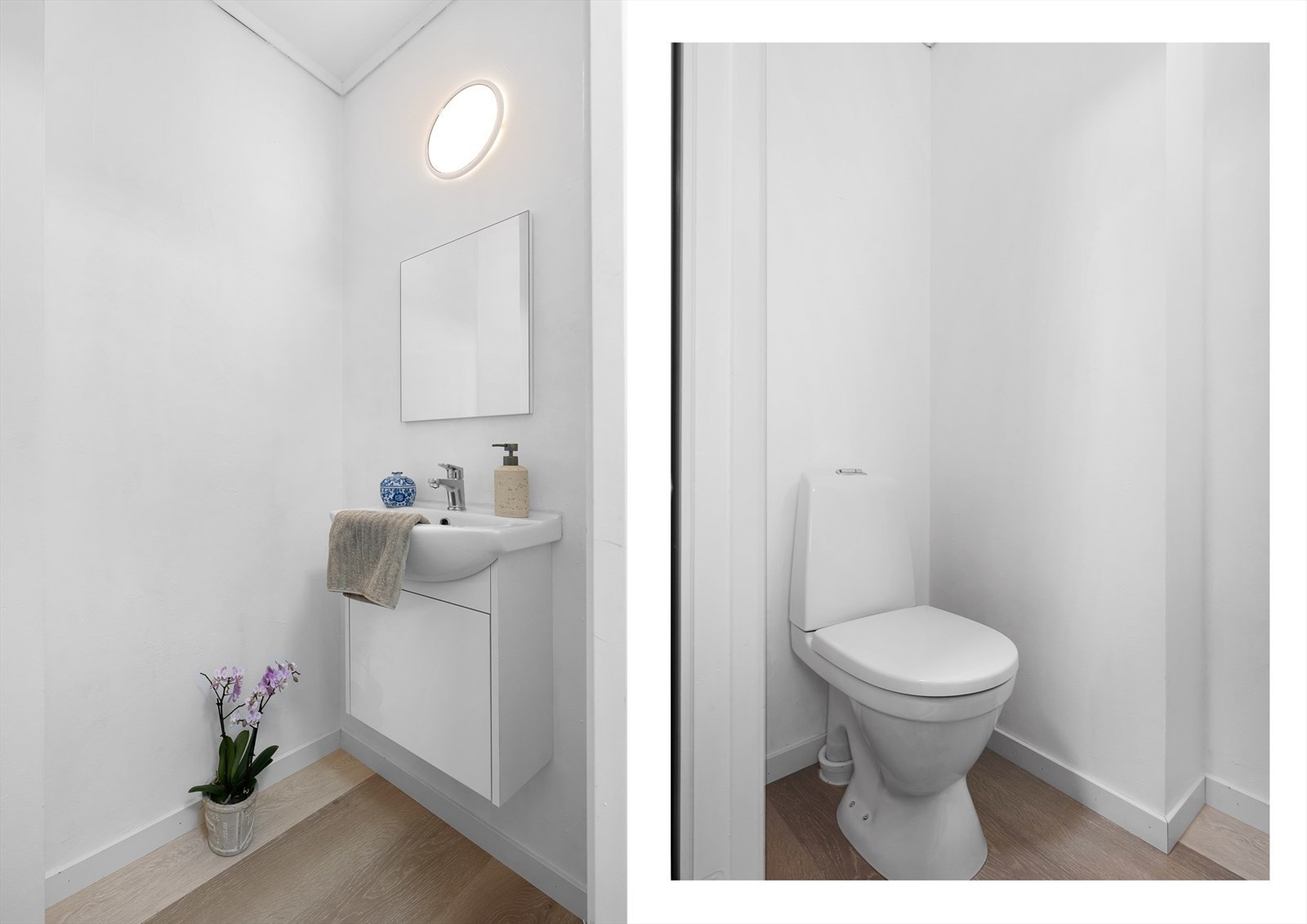 Separat toalett i tilknytning til inngangspartiet. Galleribilde