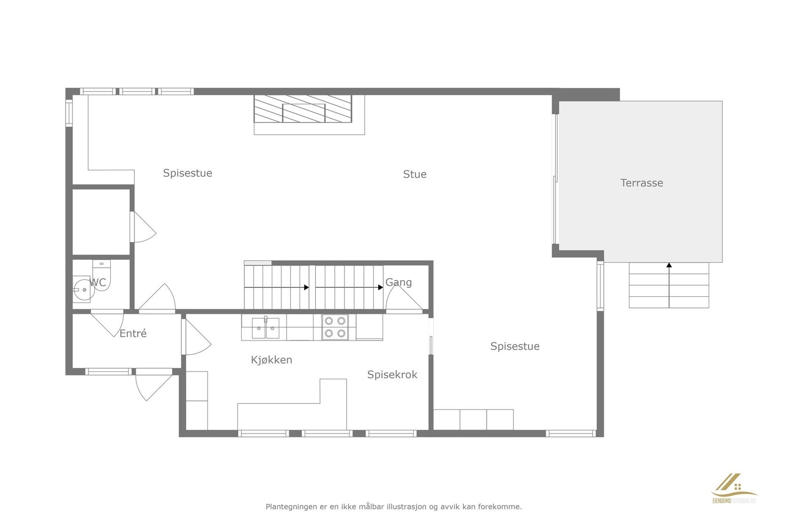 Plantegning 1. etasje. Galleribilde