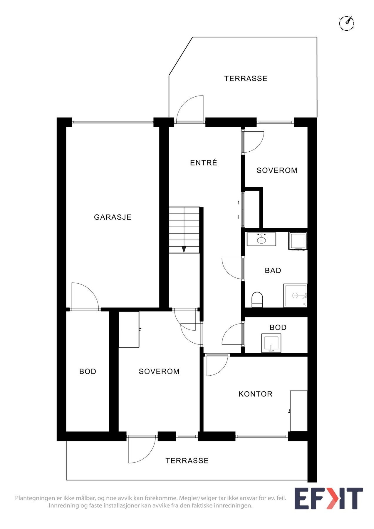 Planskisse 1.etg. Galleribilde