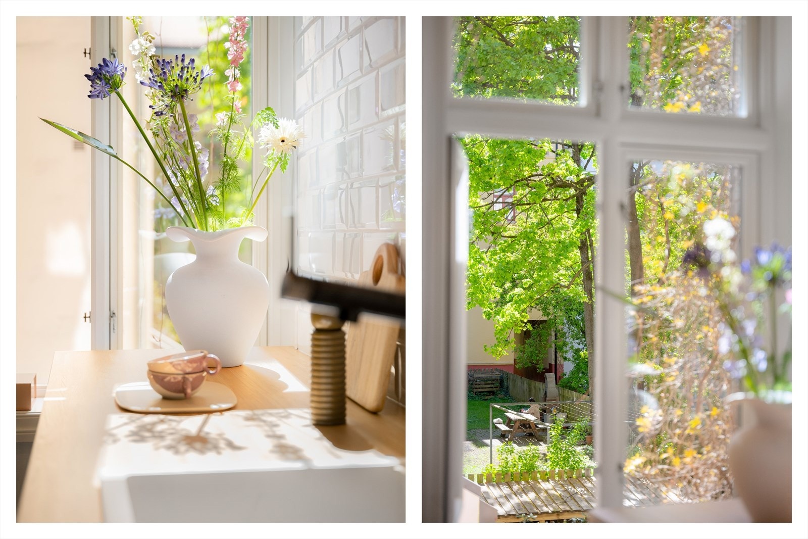 Utsikten til den frodige og idylliske bakgården blir du aldri lei av. Galleribilde