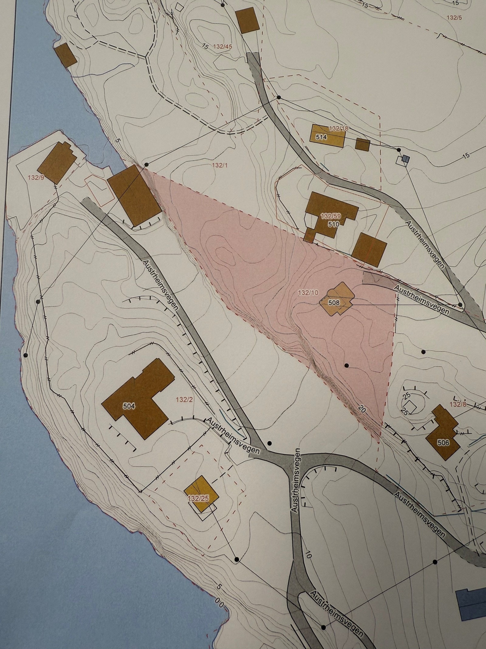 Kart over eiendommen - Austrheimsvegen 508 Galleribilde