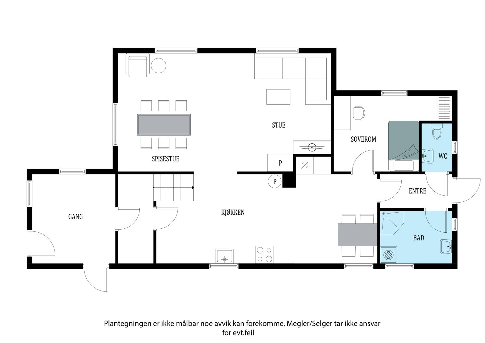 Planskisse 1. etasje Galleribilde