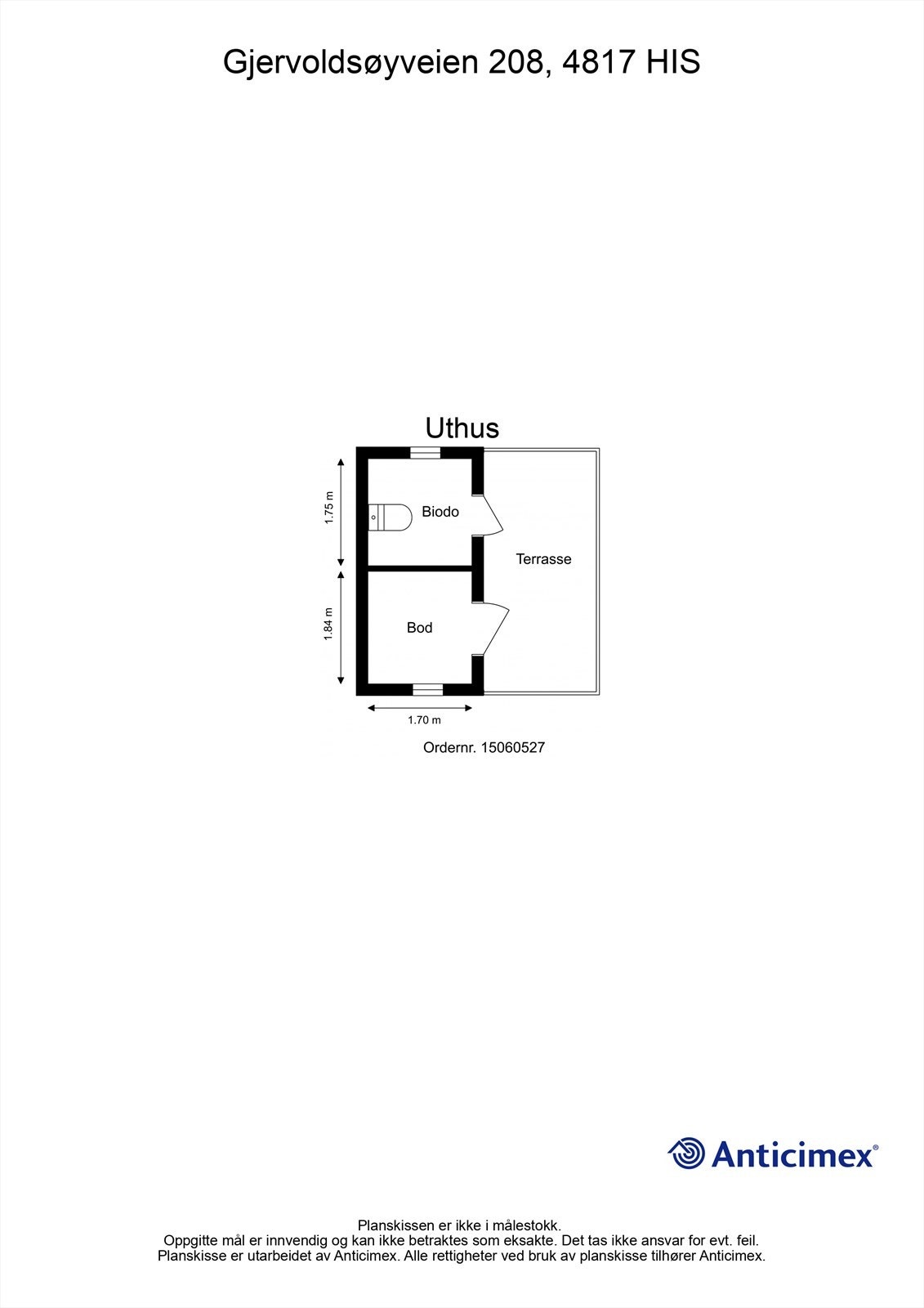 Plantegning uthus Galleribilde