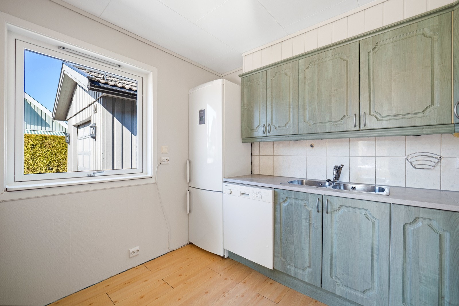 Her er det lett å se for seg en moderne kjøkkenoppgradering tilpasset egne behov og stil. Galleribilde