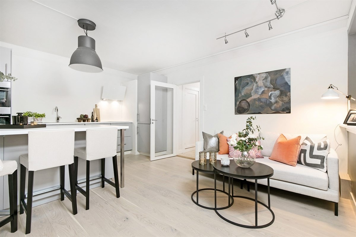 Stue mot kjøkken Galleribilde