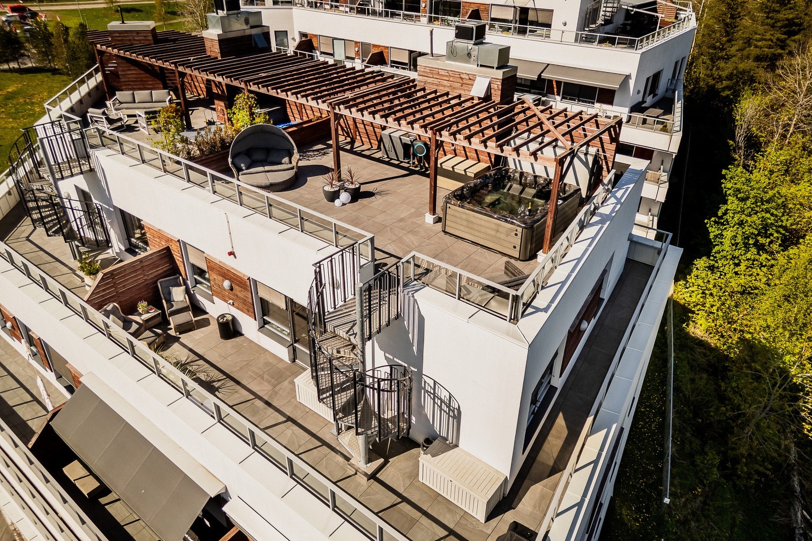 Stor takterrasse på 73 kvm. Galleribilde