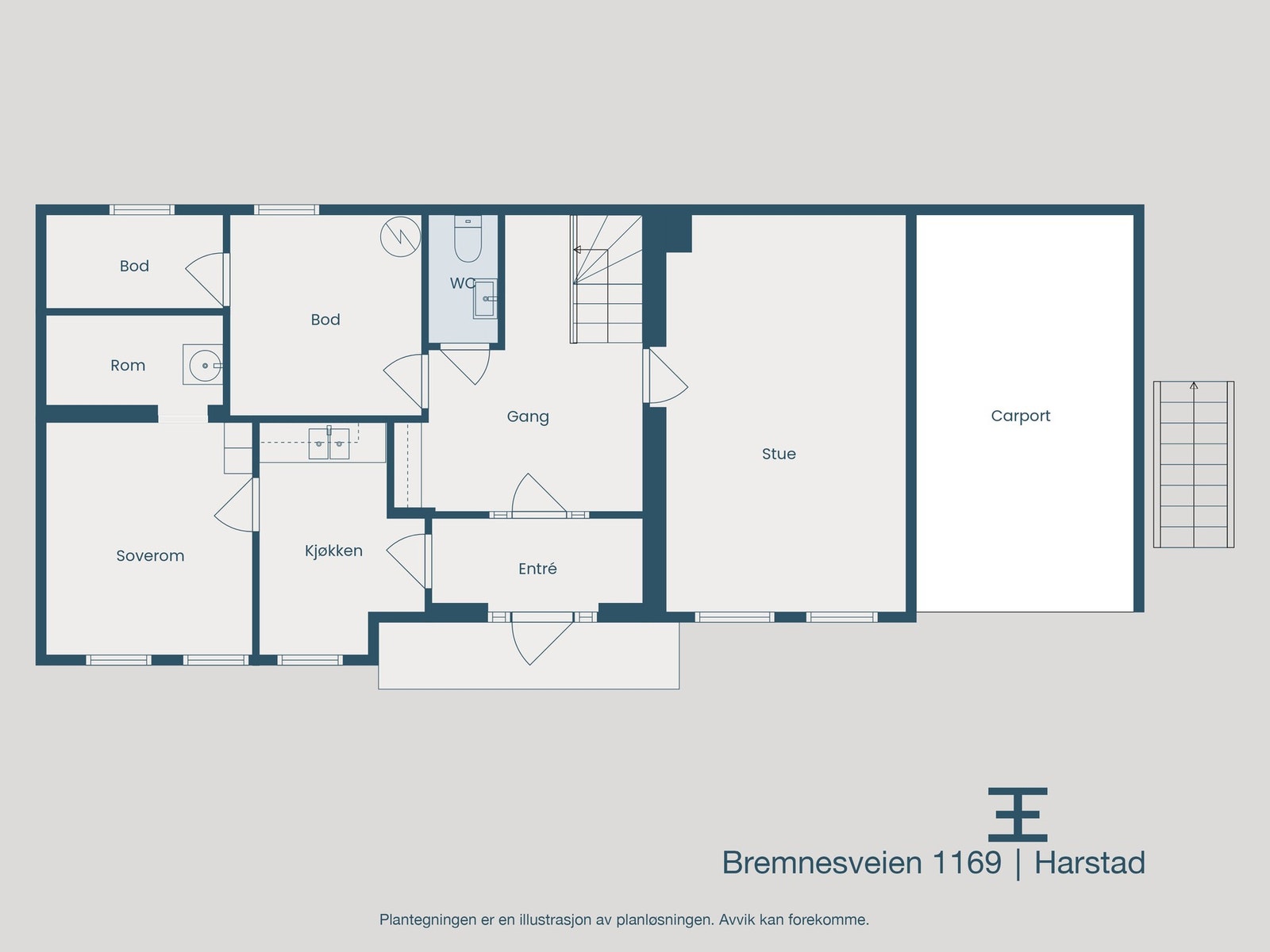 Plantegning underetasje Galleribilde